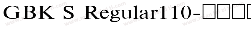 GBK S Regular110字体转换
